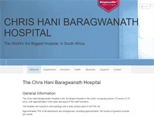 Tablet Screenshot of chrishanibaragwanathhospital.co.za